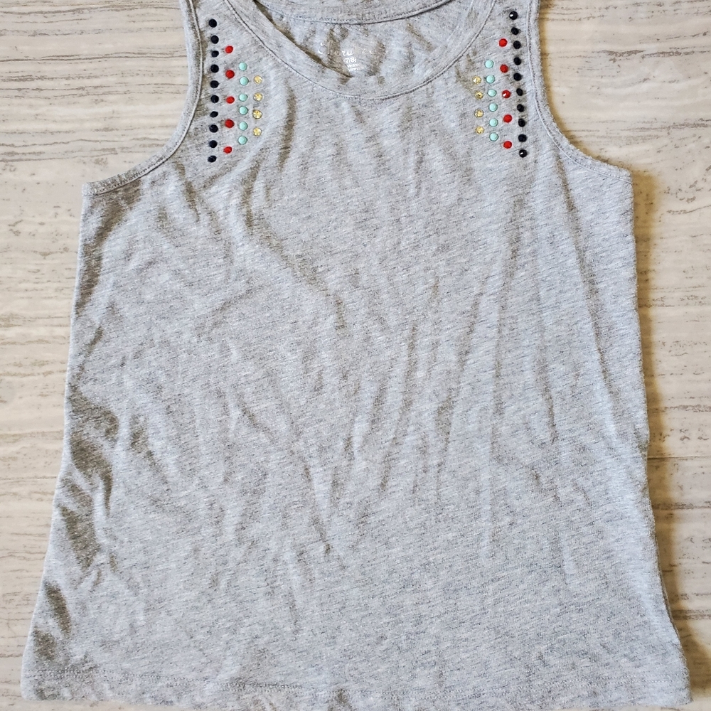 Embellished girls tank top